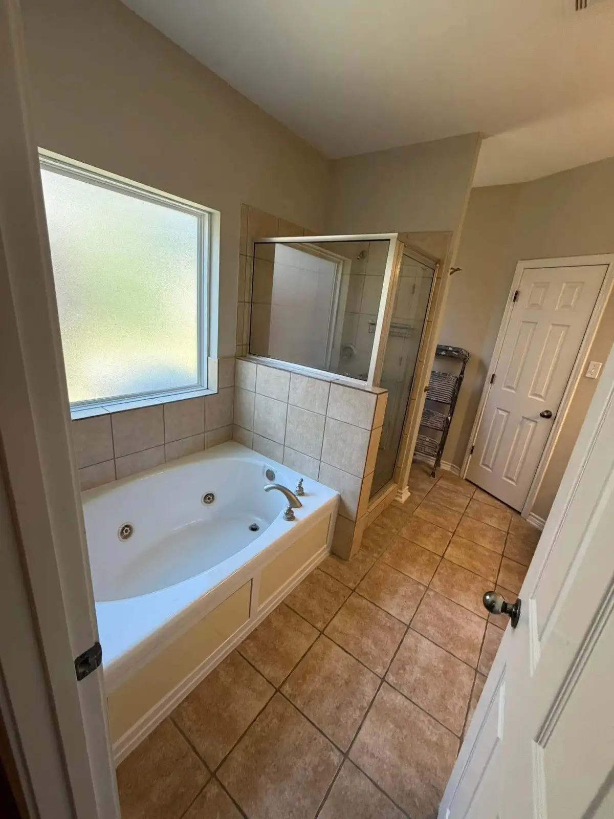 Completed luxury bathroom remodel by Water and Stone in Fort Worth