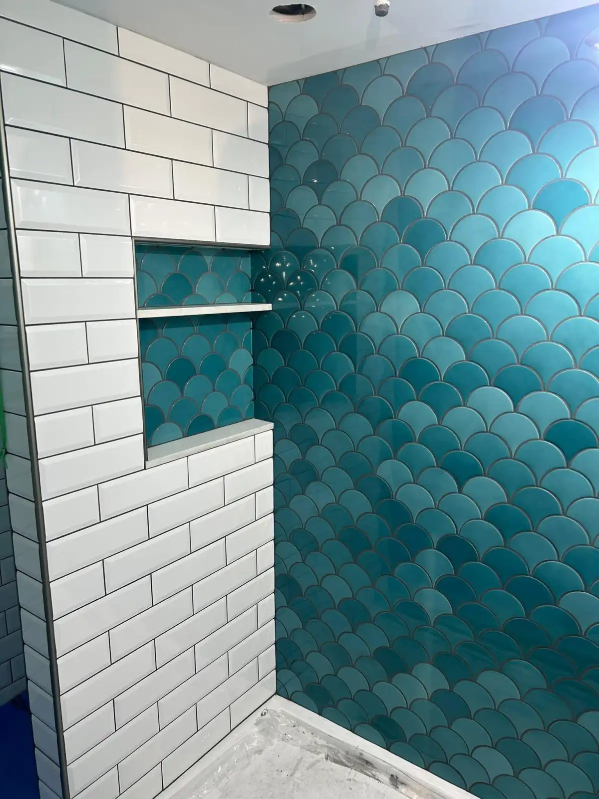 Custom tile installation with intricate pattern work in Fort Worth bathroom